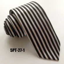 Новое поступление 5 см Узкие галстуки в Вертикальную Полоску Высокая мода поли Галстуки для Для мужчин