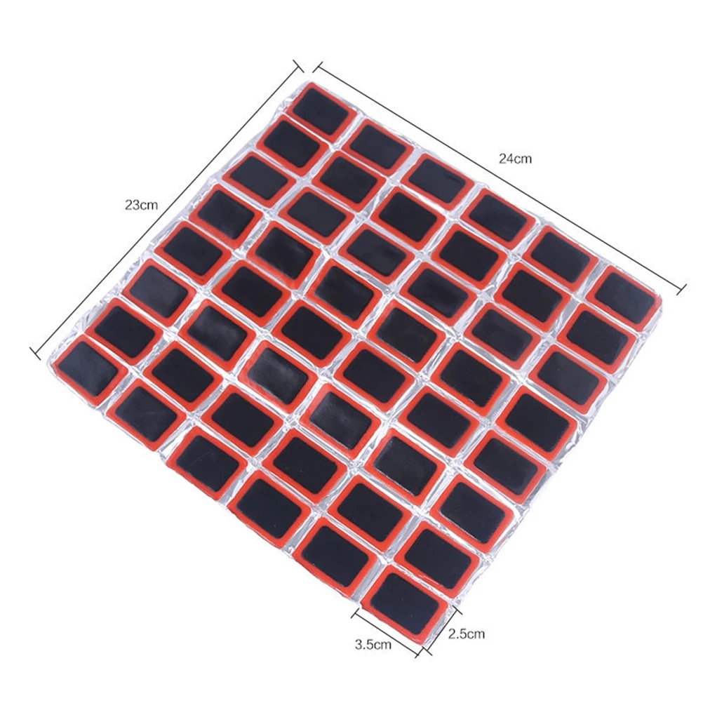 48 шт. прямоугольник мотоцикл велосипед шины камера шины Прокол резиновая нашивка комплект для ремонта автомобильных шин инструменты бескамерные черные