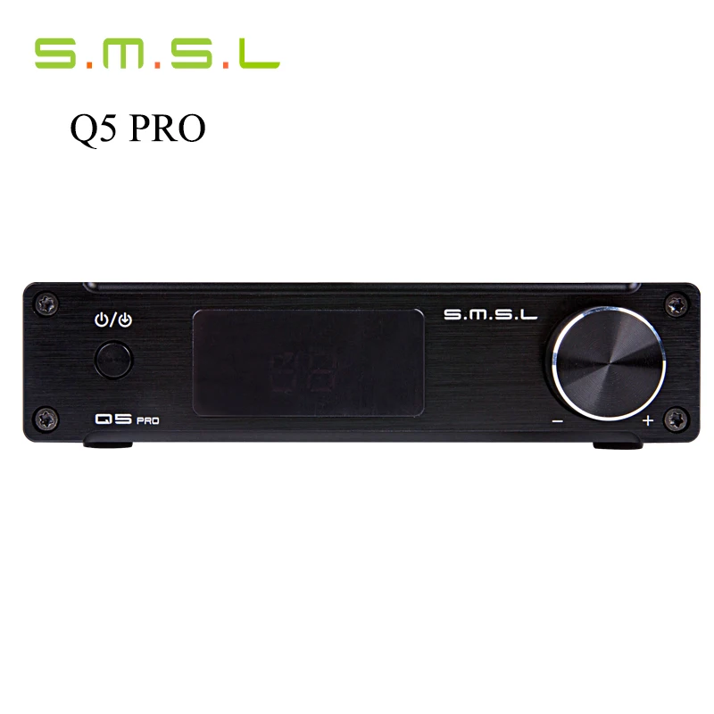 SMSL Q5 Pro 45 Вт* 2 HiFi 2,0 чистый мини домашний цифровой аудио усилитель мощности 24 бит/96 кГц USB DAC/оптический/коаксиальный с пультом дистанционного управления