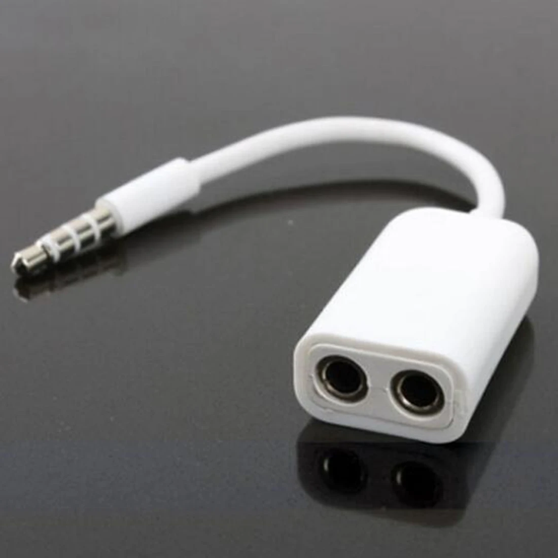 

New Valentine's Day 3.5 mm Earphone Headphone 1 Male for 2 Female Dual Audio Splitter Cable Adaptor Convenient for Couple Lover