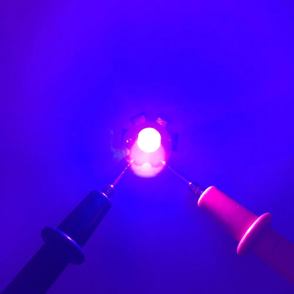 10 шт. 3 Вт высокое мощность СВЕТОДИОДНЫЙ УФ-светильник чип диод 395nm 400nm 365nm 370nm фиолетовый Ультрафиолетовый для ногтей сушилка идентификации валюты