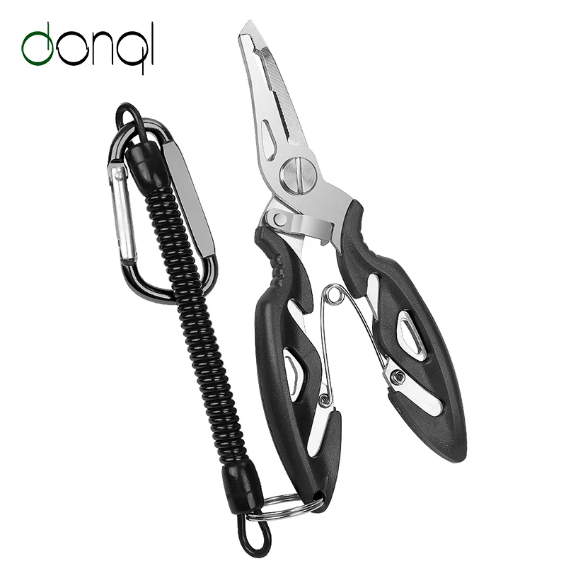 DONQL متعددة الوظائف كماشة الصيد مقص الخط القاطع هوك مزيل الصيد المشبك اكسسوارات أدوات مع اسهم الربيع حبل