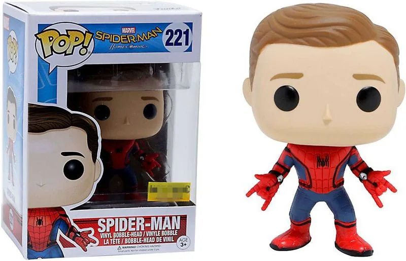 Эксклюзивный Funko поп Официальный Marvel: Человек-паук возвращение домой Человек-паук новый костюм разоблаченная Виниловая фигурка