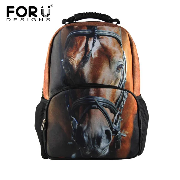 Cool Children 3D Animal Felt Backpack Men's Backpack Crazy Horse Printing Bag for School Girls College Student Bagpack Retail