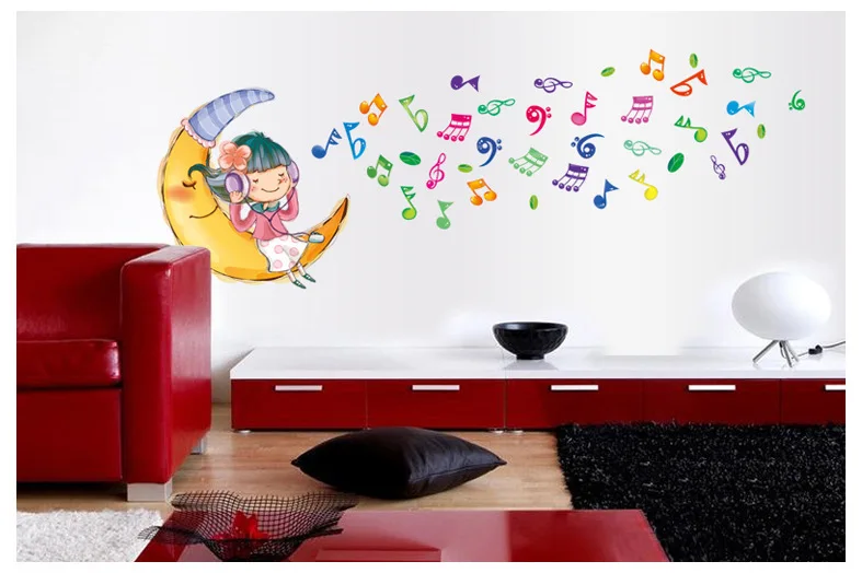 Music Wall Sticker Wall Art Wall Paper For Kids Rooms Diy Home Decoration Mural