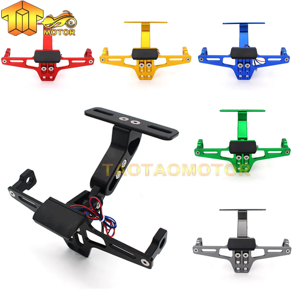 

CK CATTLE KING CNC Motorcycle Adjustable License Number Plate Frame Holder Bracket Mount For BMW S1000RR S1000R R1200RT R1200GS