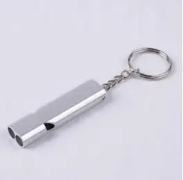 Keychain tool Outdoor EDC Emergency kit Camp Hike Safety Survival Whistle Sport Game Basketball Cheerleading Whistle - Цвет: 1pcs silver