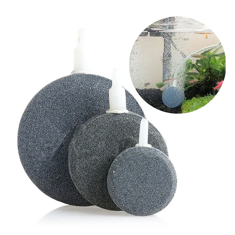 40 60 80 100mm Air Bubble Stone Aquarium Aerator Pond Pump Air Stone Bubble Disk Fish Tank Hydroponic Oxygen Plate 1pcs0