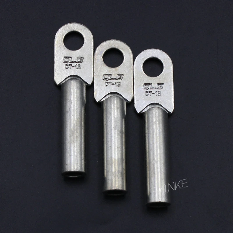 

1pc DT-16 16mm2 CableTerminal Connector Copper Lug Coated tin Tone for 8.5mm Dia Bolt Electric power fittings National Standard