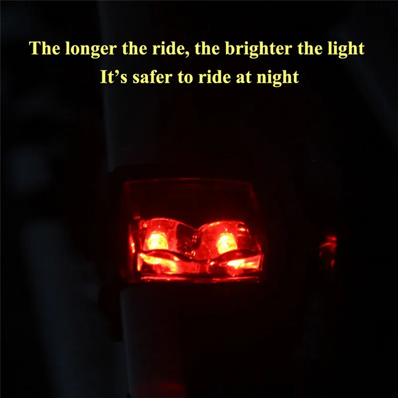 Top Bicycle Self-powered Taillights Durable Warning Lights Magnetic Power Generation Safety Flashlight Waterproof Taillights 4