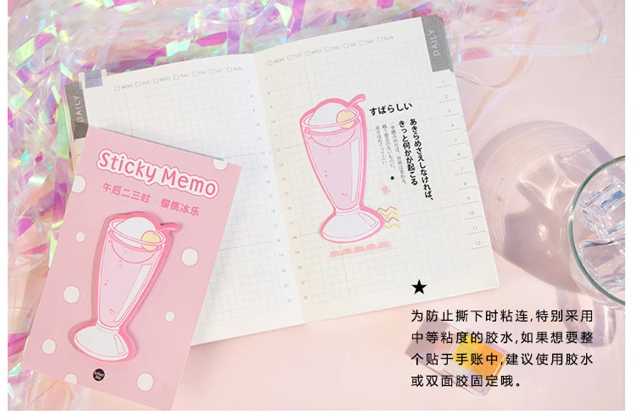 1X послеобеденный чай серии Липкие заметки Post memo pad школьные принадлежности планировщик наклейки бумажные закладки Kawaii корейские канцелярские принадлежности