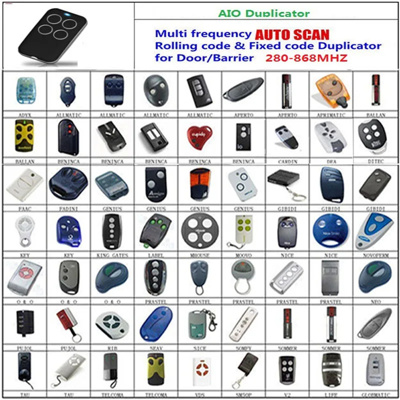 

Multi frequency 280-868mhz auto scan frequency Universal remote control duplicator high quality
