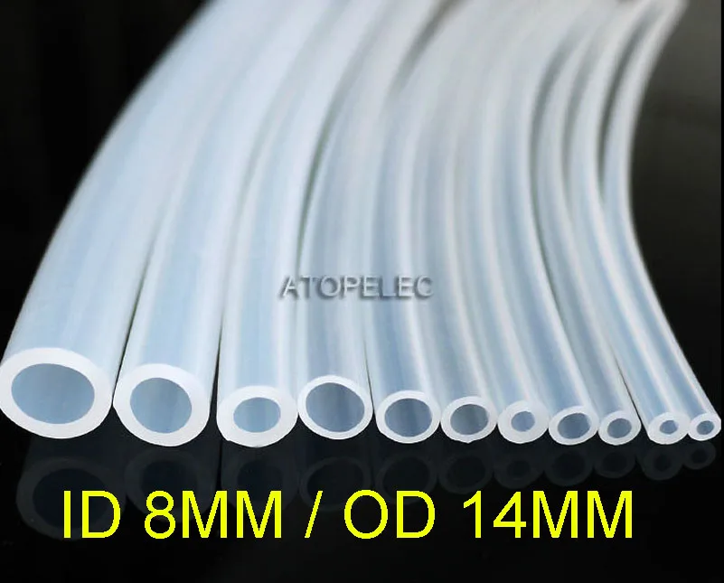 

8*14 Flexible Soft Silicone Tube Hose Pipe ID_8mm OD_14mm Food Grade