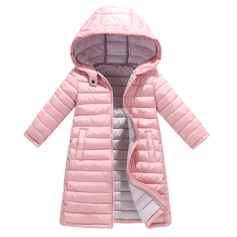 

Figwit Little Teen Girls Down Cotton and Parkas Pink Black Long Sleeve Solid Zipper Hooded Girls Dress Outerwear Coat for Teens