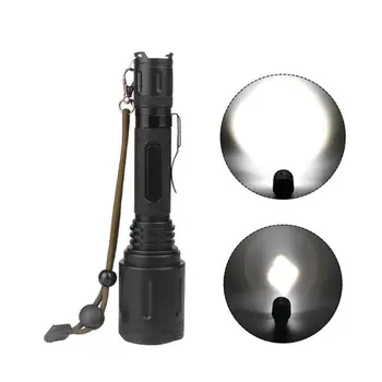 

DC Waterproof LED 2000LM Zoom Torch 5 Modes Flashlight Lamp Lantern for Camping Telescopic Zoom Portable Torches Emergency Light