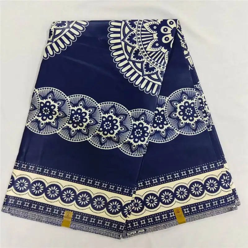 

T2!Hot Sales High quality java wax hollandais fabric African embroidered Java wax fabric For Wedding dress ! P41468