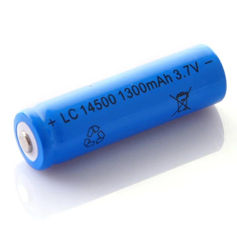 AA 14500 1300mah 3,7 V литий-ионная аккумуляторная батарея и светодиодный фонарик