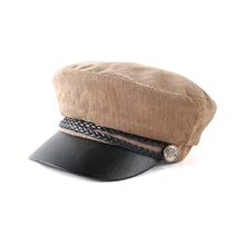 Осенне-зимняя обувь женский Британский вельвет темно-крышку открытый tide теплая Кепка