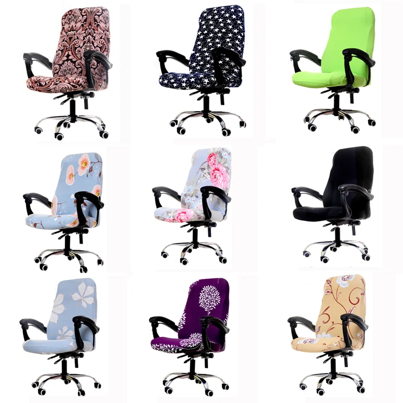 

Printed Chair Cover Office Elastic Piece Armrest Swivel Chair Cover Seat Cover