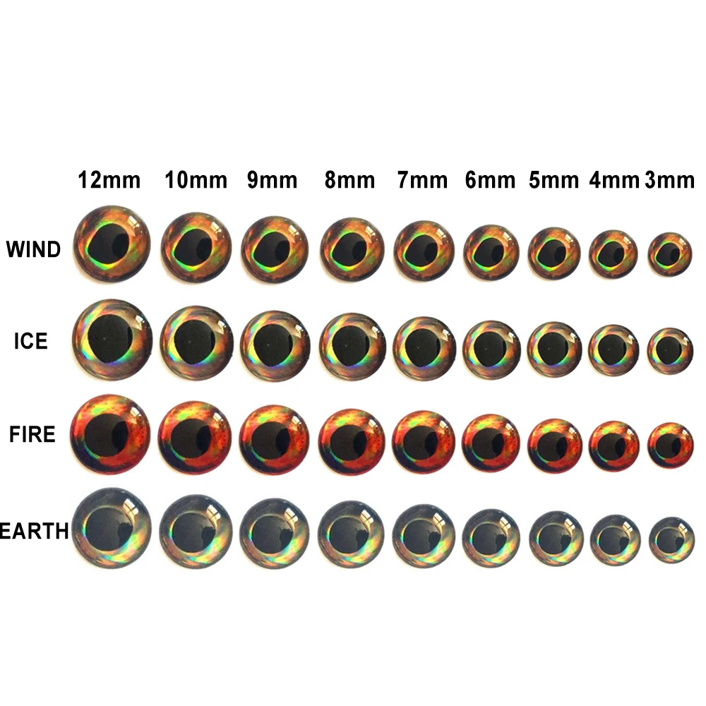 Bimoo 50 шт. голографическая 3D 4D рыбные глаза для завязывания мушек стримеры приманка дерево пластик приманка поппер DIY глаза