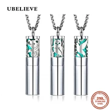 Ubelive ароматерапия медальон Подвески эфирные масла 316L нержавеющая сталь диффузор духи медальон Ожерелье Подвеска для хранения