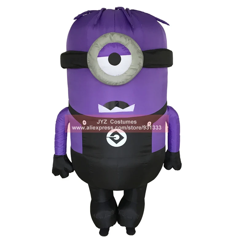 Inflatable Adult Minion Costume Halloween Cosplay Party Despicable Me Minion Costume Mascot Air blow Up Outfits Fancy Dress (6)
