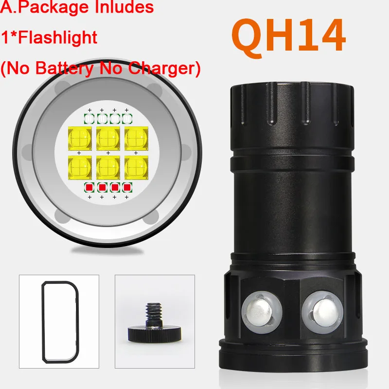 Фонарик для дайвинга 18650 фонарь для подводной съемки освещение видео Лампа Белый Красный Синий светодиодный освещение для подводного плавания - Испускаемый цвет: A