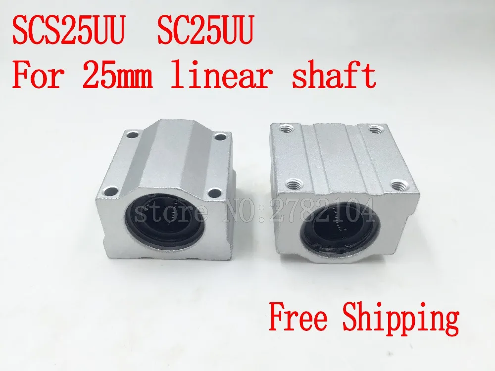 Free shipping SC25UU SCS25UU bearing 25mm linear axis bearing slide