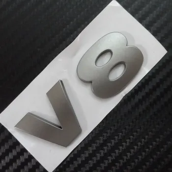 

Car Badge V8 V 8 Silver Trunk Side Tailgate Emblem Sticker