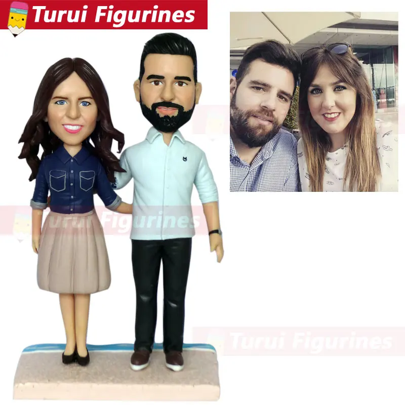 photo to figurines handcrafted mini statuette custom two people bobblehead figurines from moldeling soft clay waterproof dolls photo to figurines handcrafted mini statuette custom two people bobblehead figurines from moldeling soft clay waterproof dolls