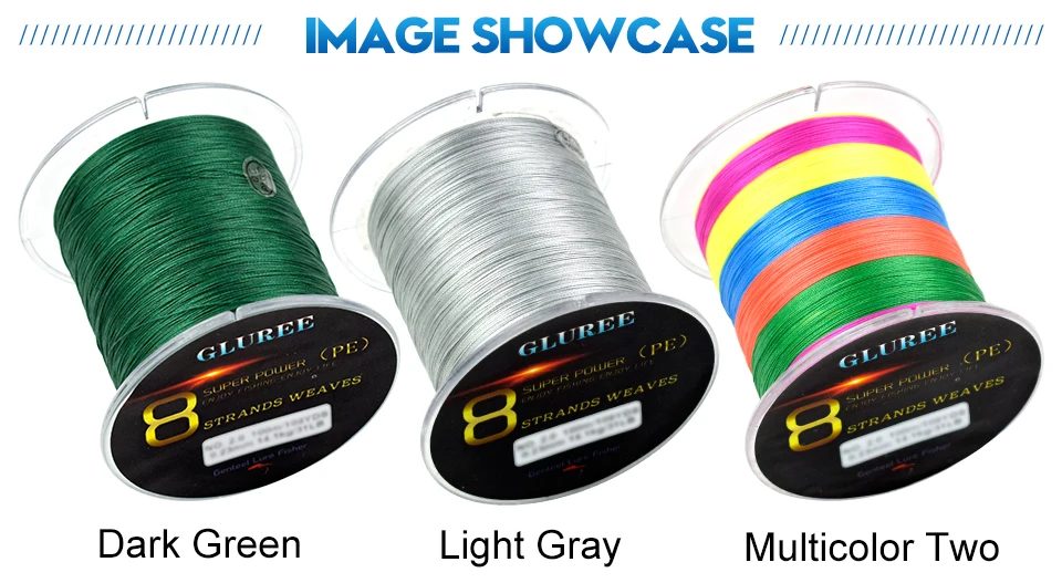GLUREE 100M109Yards 8 Stands PE Line Braided Fishing Line 100% PE Multifilament Fishing Line Super Strong High Quality 22-78LB (15)