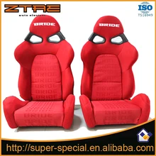 2017 New arrivl 2Pcs FABRIC MATERIAL Racing Seats Black Red Car Auto Sports Racing Seats