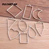 10pcs/Lot 7 Color Geometric Figure Charm Hollow Glue Blank Pendant Tray Bezel Charms DIY Handmade Bezel Mold ► Photo 3/6