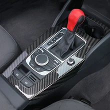 Углеродное волокно клей Наклейка Центральная панель управления ручка переключения панель украшения отделка подстаканник Рамка для Audi A3 S3 8 в RS3-201