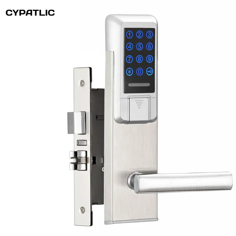 Stainless steel keyless access locks electronic security coded lock with hidden RF card reader