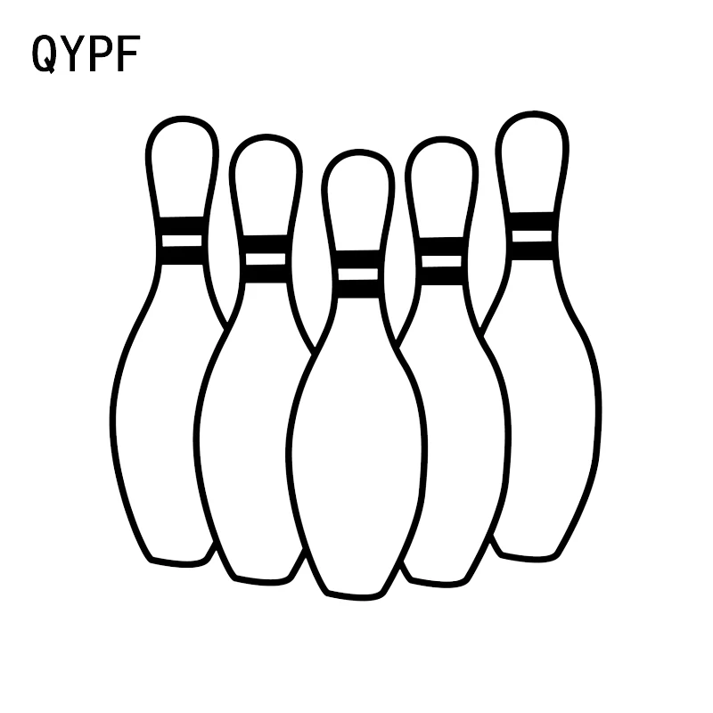 qypf 13 2 13 2cm fashion bowling car stickers graphic silhouette