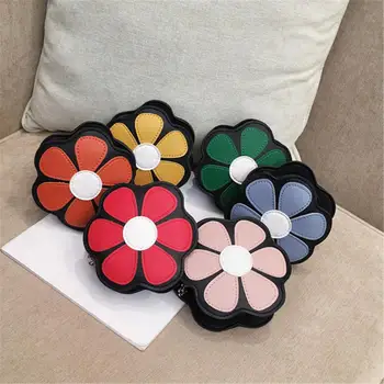 

Cute Lovely Flower Pattern Round Children Shoulder Bags Chain Purse Crossbody Mini Messenger Bag Handbag For Girls Kid