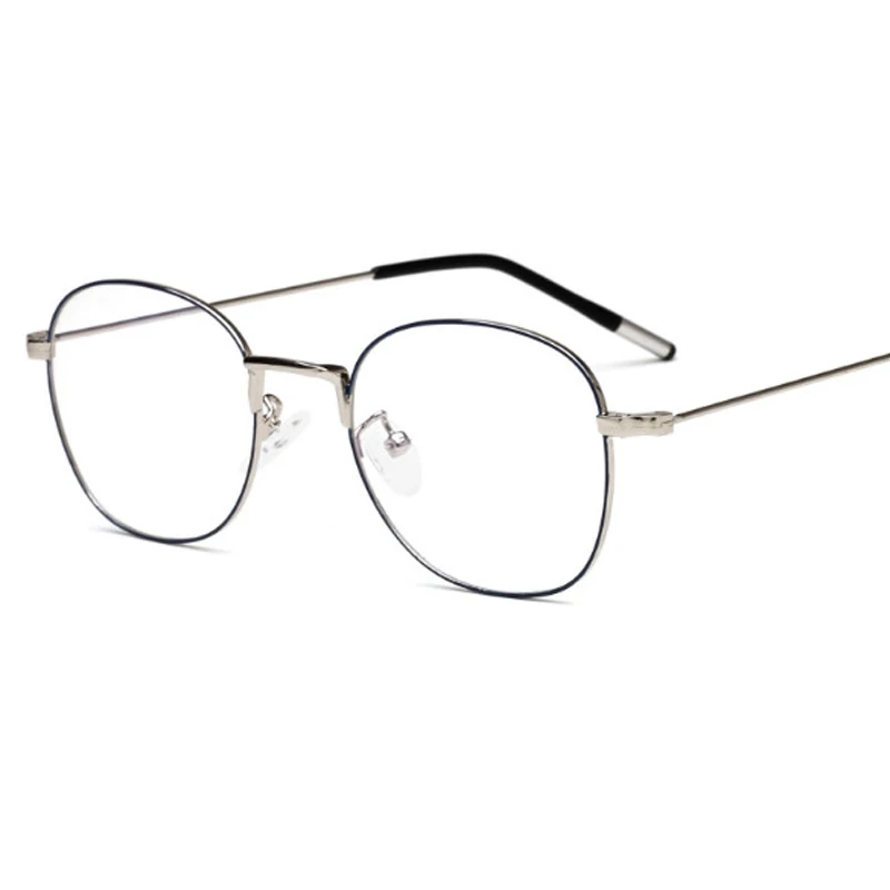 New Round Metal Eyeglasses Frames with Coating Lens Men Women Optical