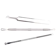 3 шт. нержавеющий инструмент для удаления прыщей на лице, инструмент для удаления прыщей из нержавеющей стали, продуктов