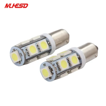 

100pcs DC12V 24V Auto car BA9S 9smd 5050 Shown Wide License Plate Reading Corner License Plate Trim white red blue light 12v