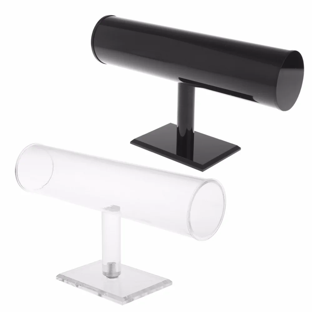  JAVRIK Elegant Acrylic Black White Color Bracelet Watch Display Holder Showing Stand Bangle Showing