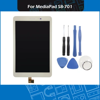 

White 8-inch LCD Digitizer Display Touch Screen Assembly with Tools for Huawei MediaPad T1 8.0 S8-701U S8-701 Replacement parts