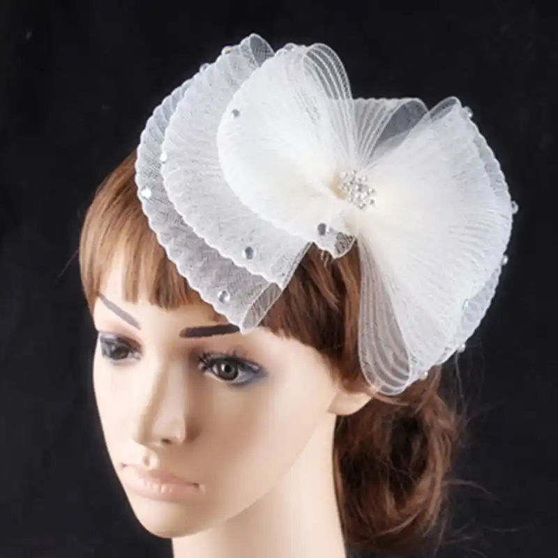 black and ivory wedding hats