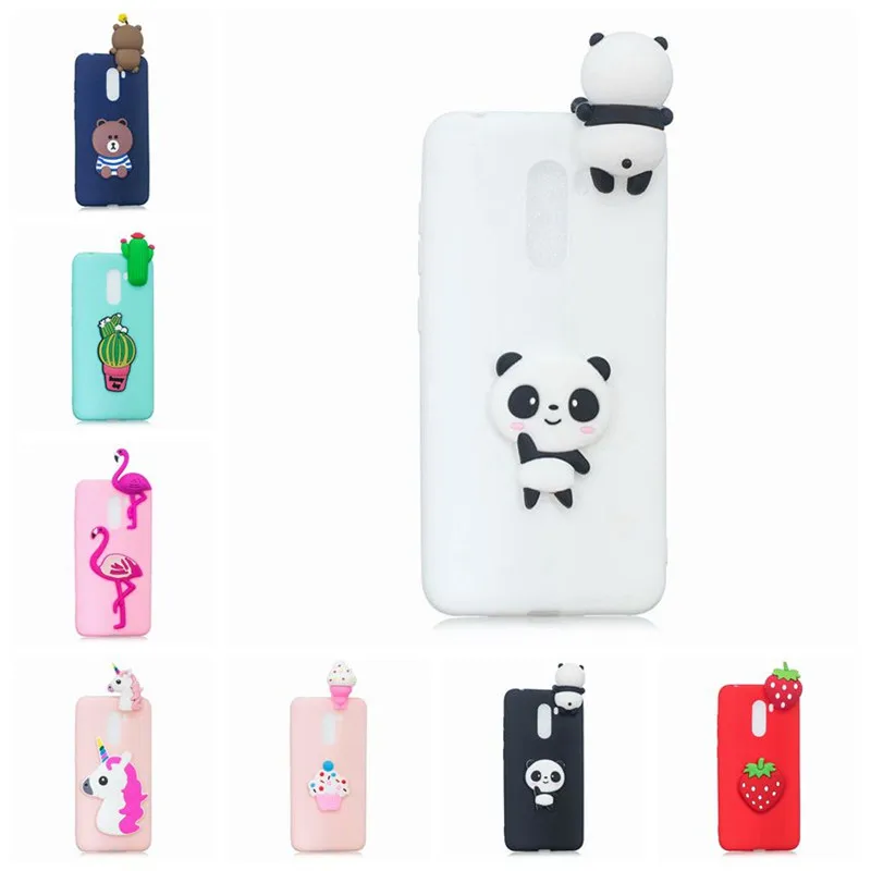 

For Xiaomi Pocophone F1 Case 3D Panda unicorn Dog Doll Case for Fundas Xiaomi Pocophone F1 Poco F 1 Back Cover Phone Cases