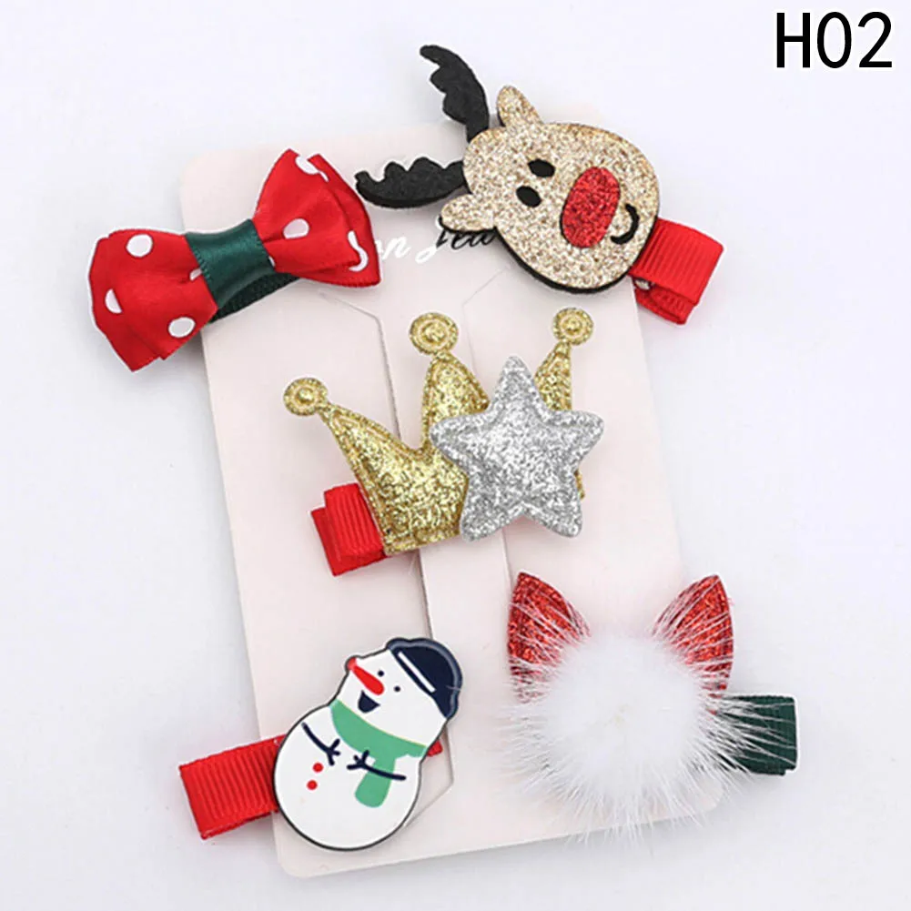 New Red Festive Toddler Kids Children Hair Accessories Christmas Suits