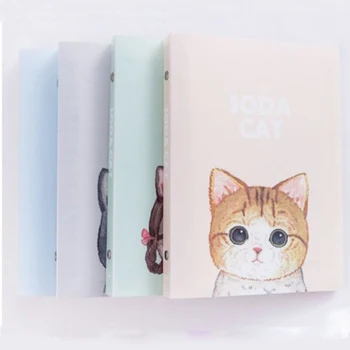 

Loose-leaf detachable b5 notebook a5 school students cute cat illustration thickening large notes stationery book Notepad