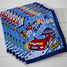 Children's handkerchief Cotton Racing pattern Soft and comfortable cotton child Handcuffs 2Pcs/Lot
