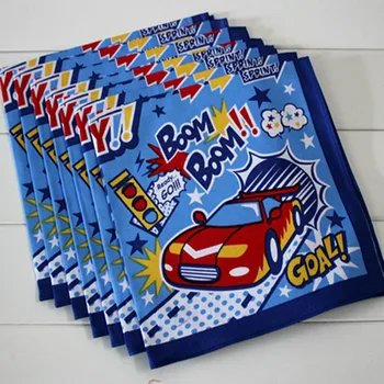 

Children's handkerchief Cotton Racing pattern Soft and comfortable cotton child Handcuffs 2Pcs/Lot