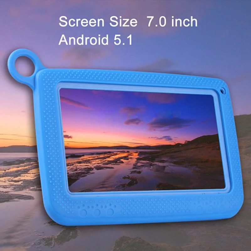 

7Inch Kids Tablet PC Quad Core 1GB ARM 8GB ROM WiFi Android 4.4 HD Dual Camera With Silicone Case Hi dropship