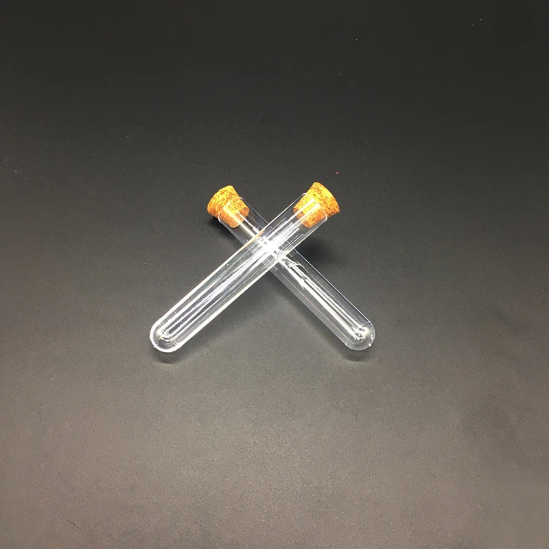 

15x150mm 50pcs/pack Lab Plastic Test Tube With Cork Stoppers Laboratory School Educational Supplies Top Quality